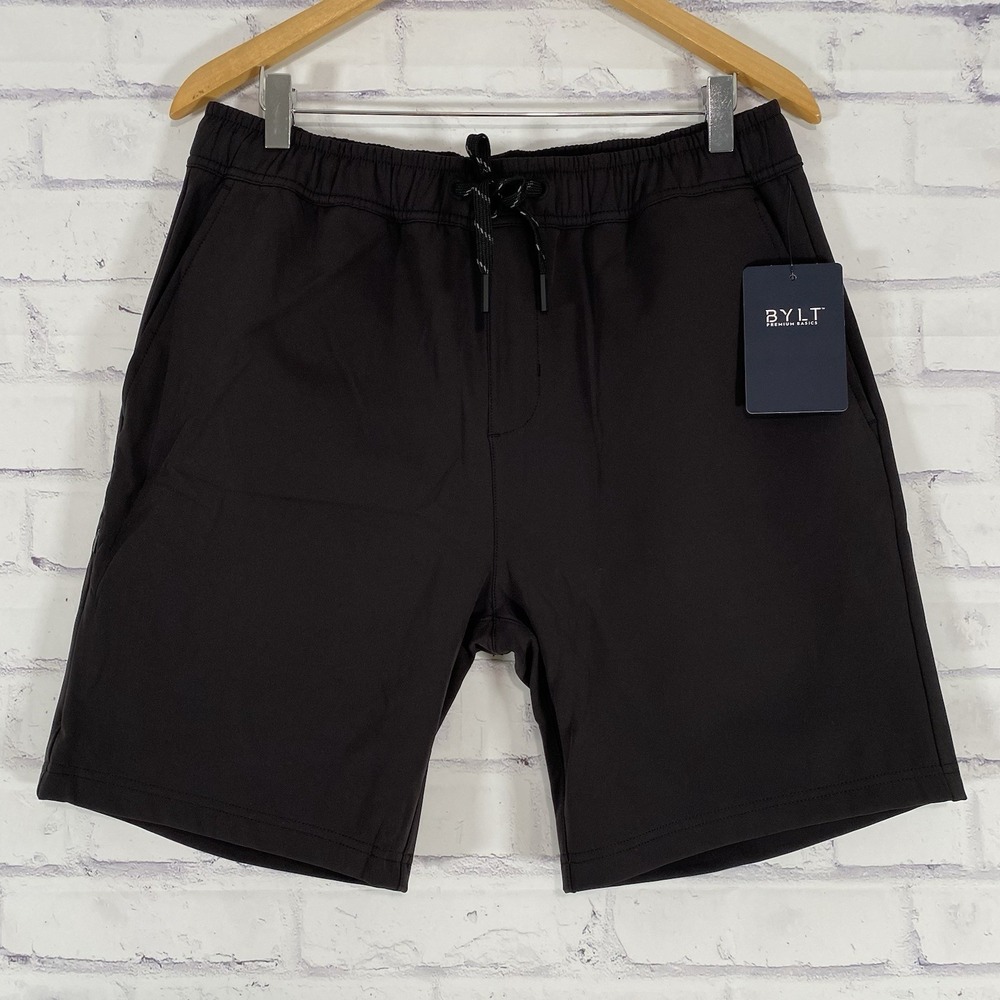 BYLT Shorts Men's XL Black Ryse Fleece Chino BYLT Premium Basics 8" Inseam NWT